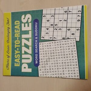 Easy-to-Read Puzzles - Word Search and Sudoku